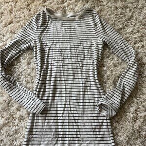 Multicolored striped A new day Fitted Long Sleeve Blouse